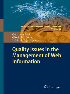 cover image of Quality Issues in the Management of Web Information